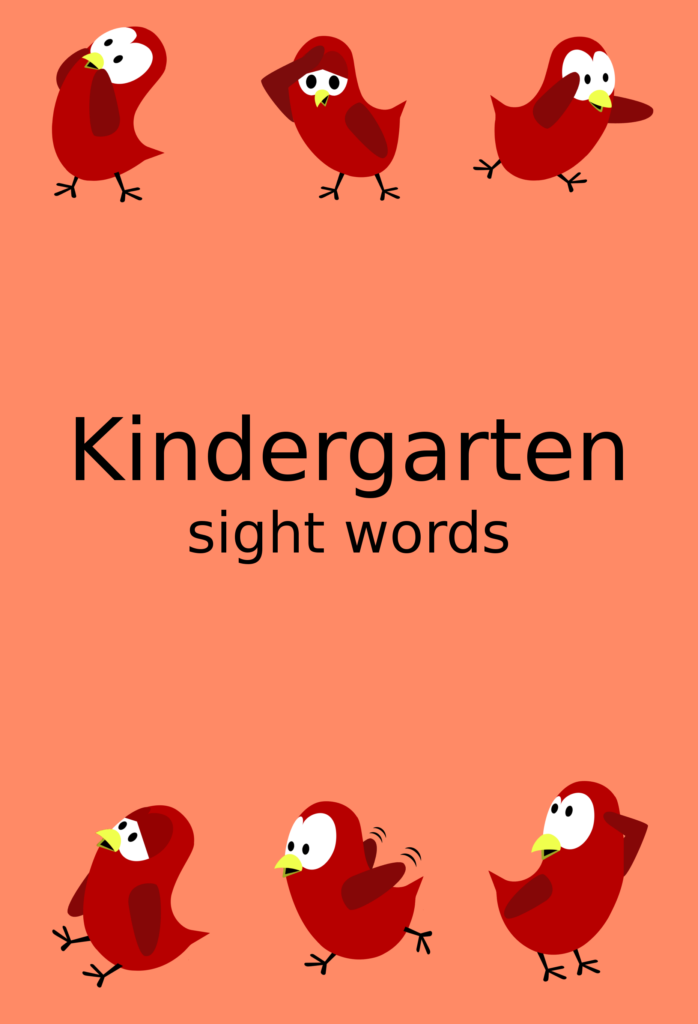 kindergarten sight words