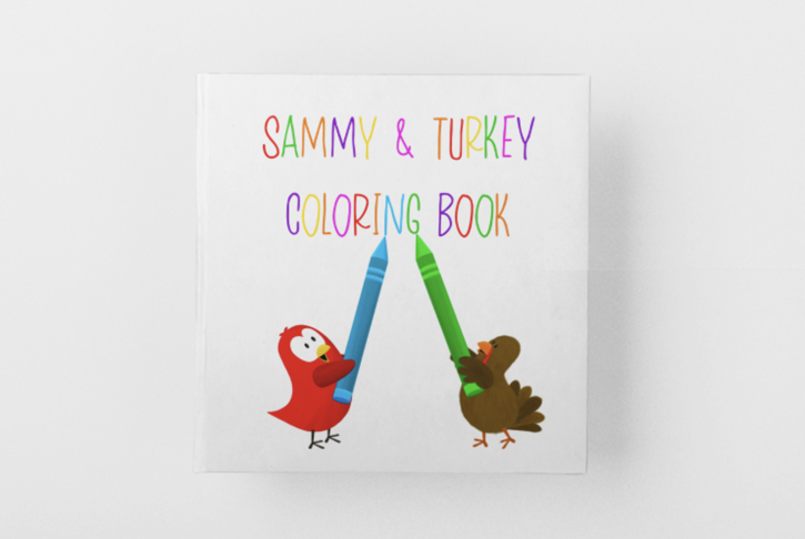 sammy and turkey coloring book v moua